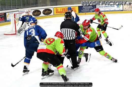2020-10-10 Valpellice Bulldogs-Hockey Pieve 3051 Filippo Salvai